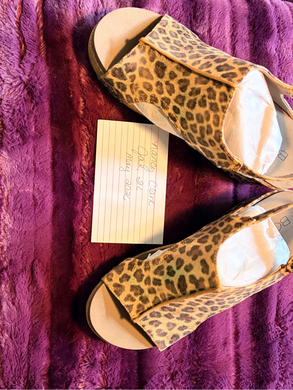 Corkys Leopard Print Open-Toe Wedge Sandals - Brown/Black
